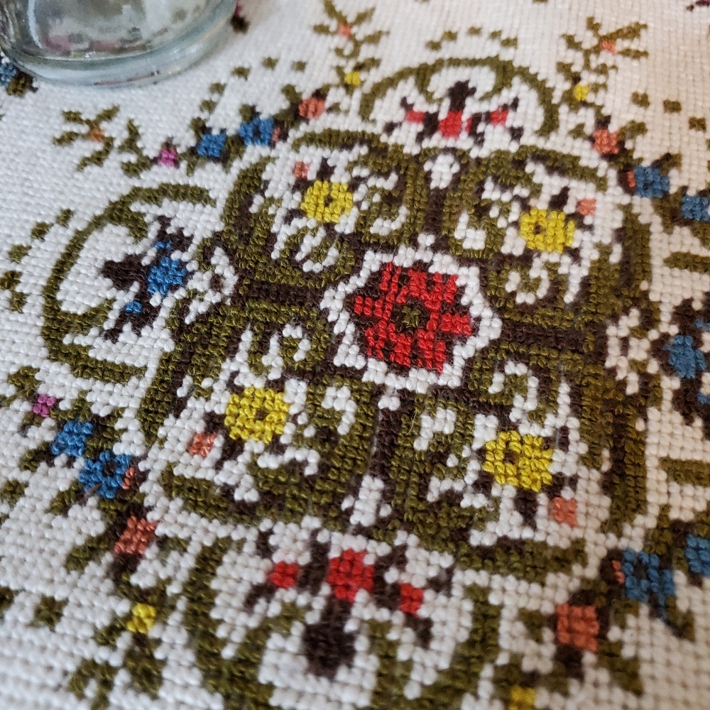 ⚜️🤎⚜️Vintage Table Topper of Baumwolle - Picture 3 of 6